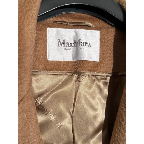 New MAX MARA Iconic Manuela Belted Wrap Coat Trench Tan Camel Hair US 16 $3650 - Picture 12 of 12